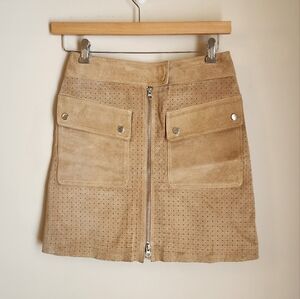 Margaret Godfrey Suede Leather Mini Skirt Size 6